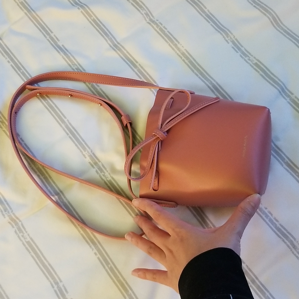 Mansur Gavriel Baby Leather Bucket Bag BLUSH